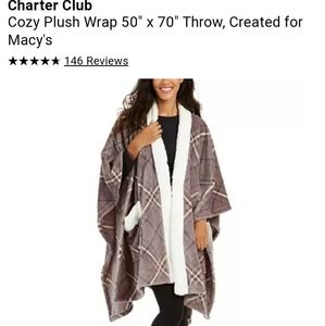 Charter Club Macy's Plush Wrap Throw